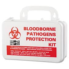 20 Piece Blood Borne Pathogen Spill Clean-Up Kit In Weatherproof Plastic Case
